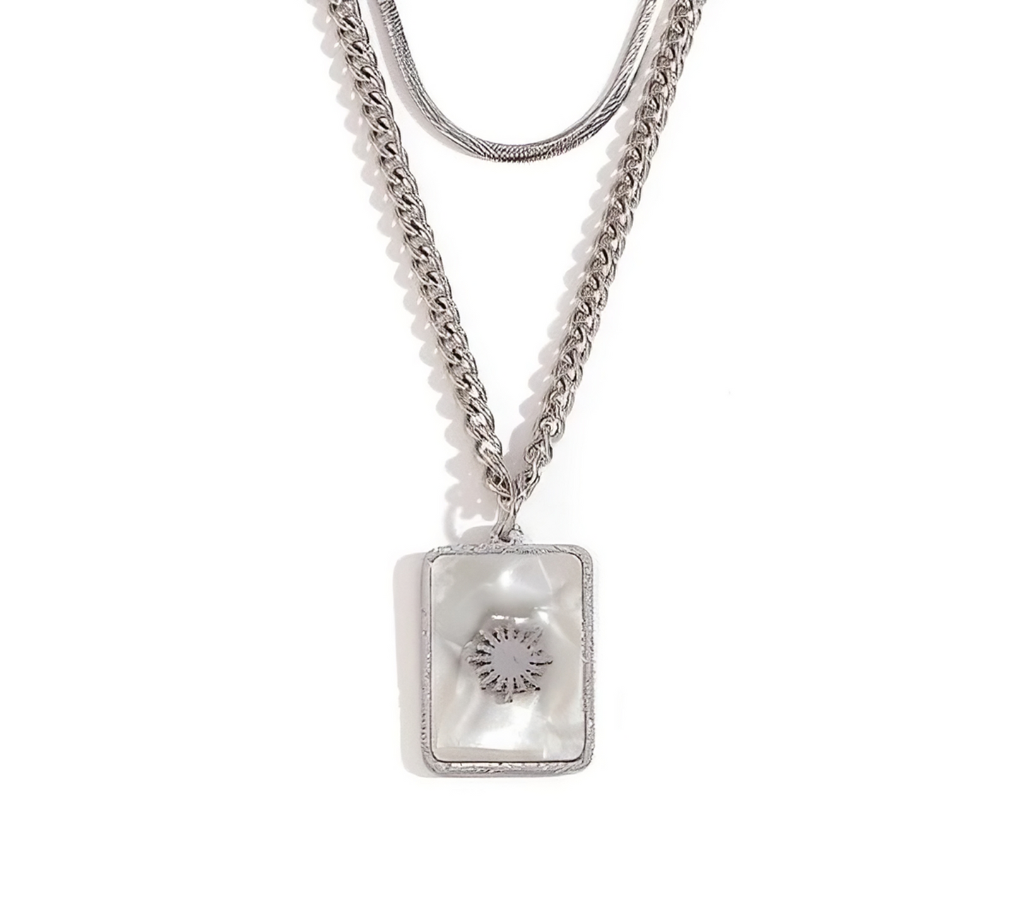 Azalea Double Layered Celestial Charm Pendant Necklace