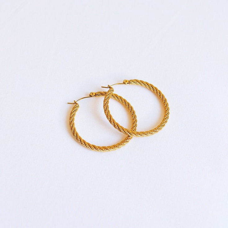 Lara Rope Twist Hoops