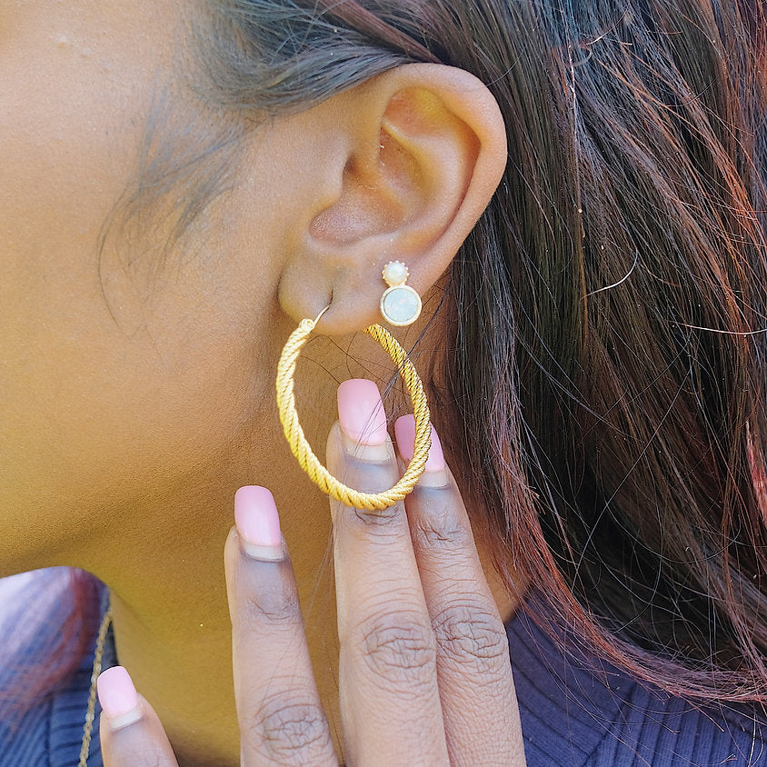 Lara Rope Twist Hoops