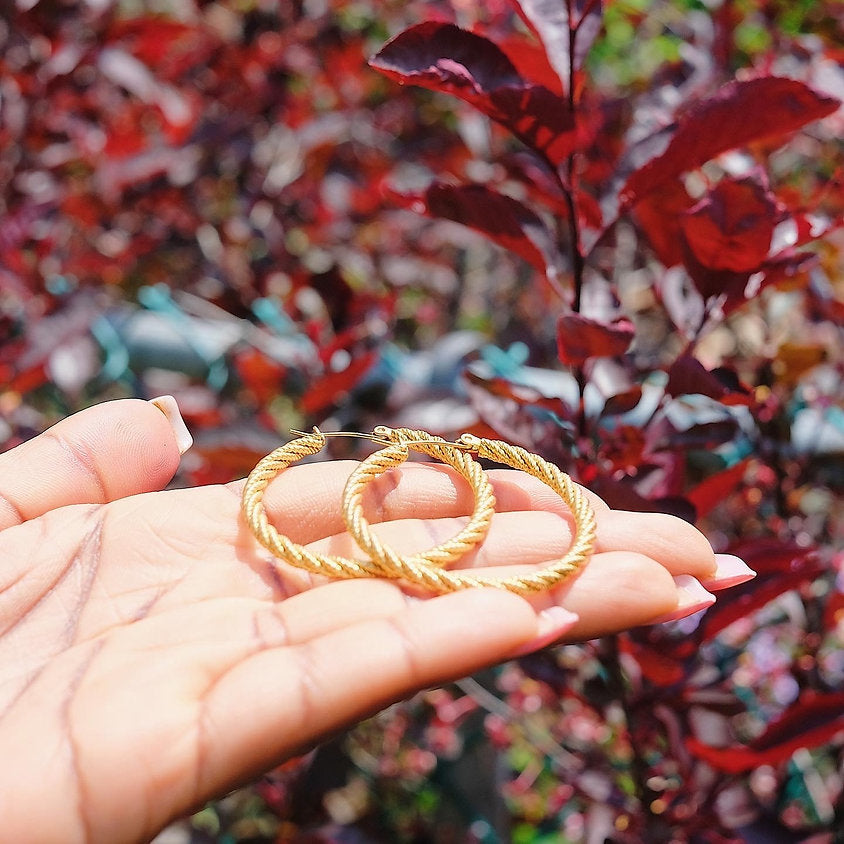 Lara Rope Twist Hoops