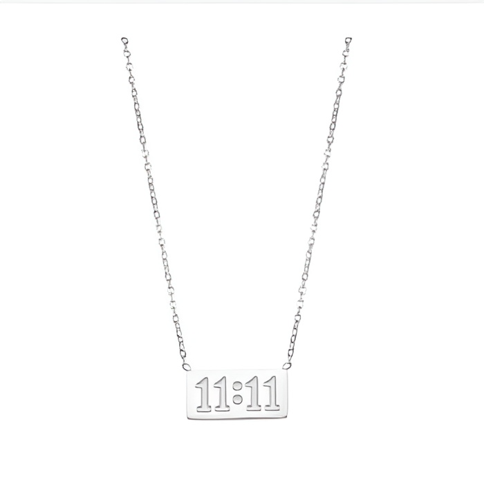 11:11 Engraved Manifest Necklace