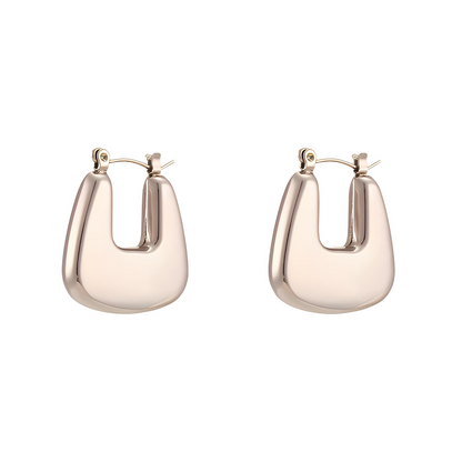 Kamila U-Shaped Huggie Hoop Earrings