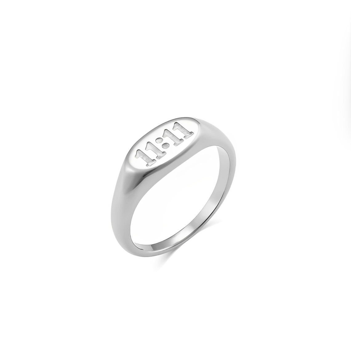 11:11 Engraved Manifest Ring